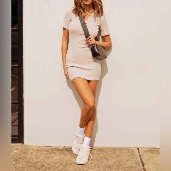 NWOT Princess Polly Cream Mini Dress - Picture 5 of 13